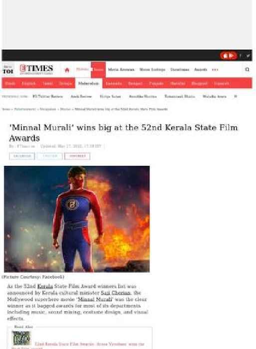 Minnal Murali wins big at Kerala Film Awards