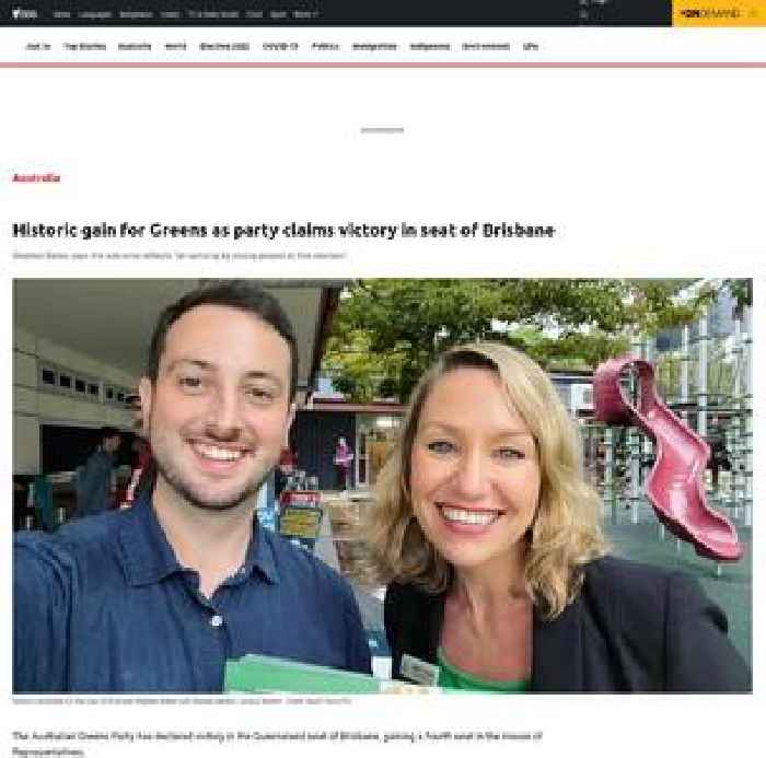 Historic gain for Greens as party claims victory in seat of Brisbane