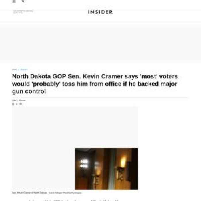 North Dakota GOP Sen. Kevin Cramer says 'most' voters would 'probably' toss him from office if he backed major gun control