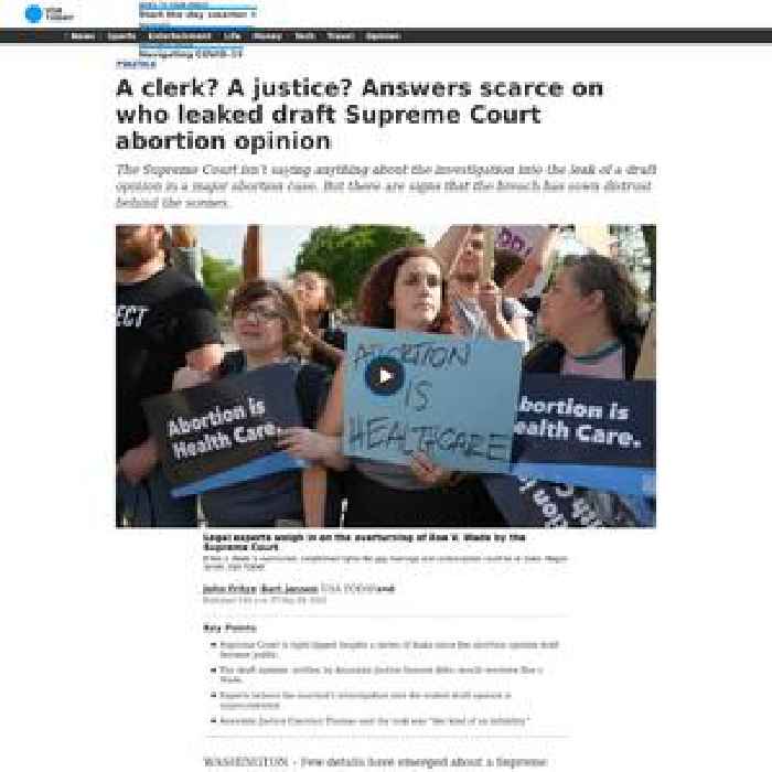 A clerk? A justice? Answers scarce on who leaked draft Supreme Court abortion opinion