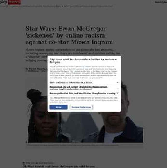 Ewan McGregor 'sickened' by racism against Star Wars co-star