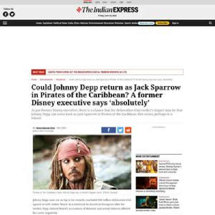 Could Johnny Depp return as Jack Sparrow in Pirates of the Caribbean? A former Disney executive says ‘absolutely’