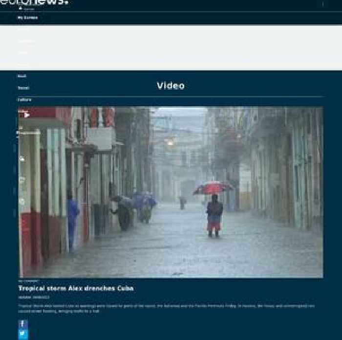 Tropical storm Alex drenches Cuba