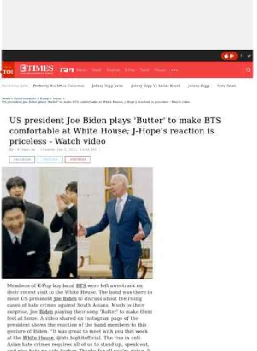 Joe Biden plays Butter to make BTS comfortable