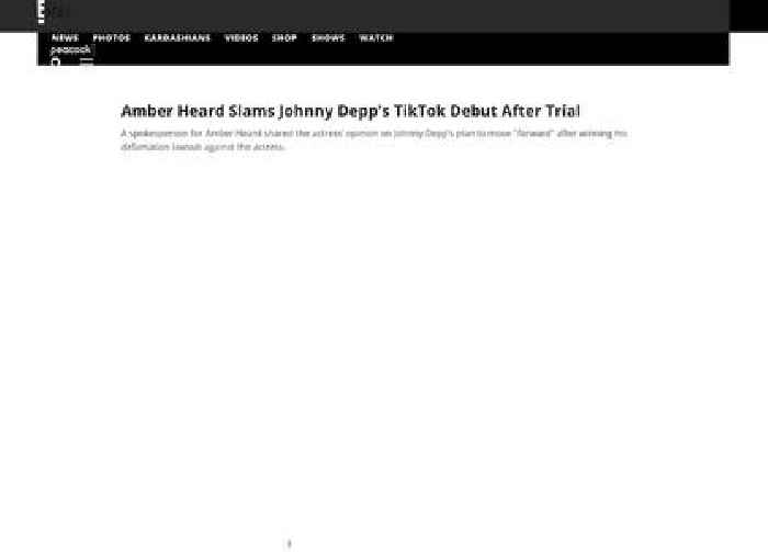 Amber Heard Slams Johnny Depp's TikTok Debut After Trial