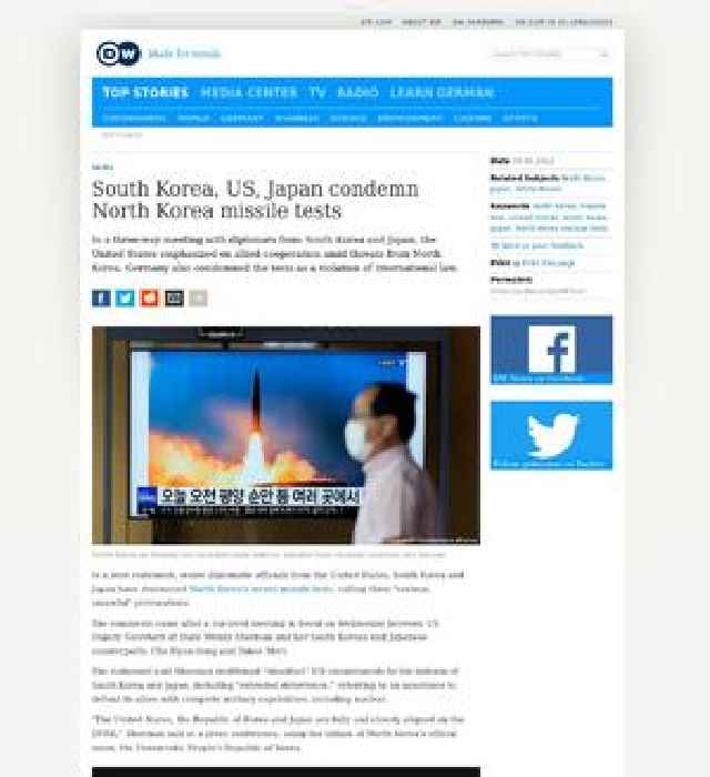 South Korea, US, Japan condemn North Korea missile tests