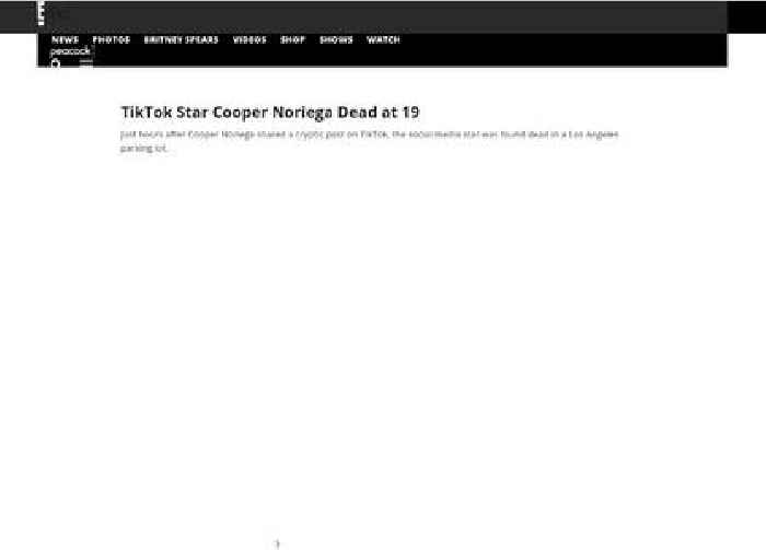 TikTok Star Cooper Noriega Dead at 19