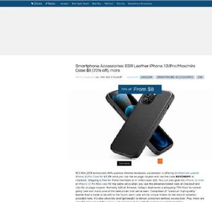 Smartphone Accessories: ESR Leather iPhone 12/Pro/Max/mini Case $8 (70% off), more