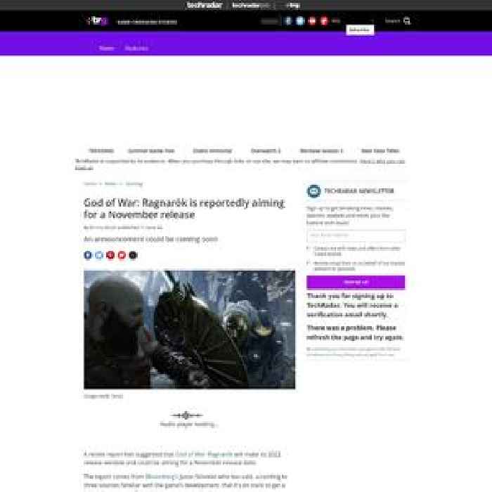  God of War: Ragnarök is reportedly aiming for a November release