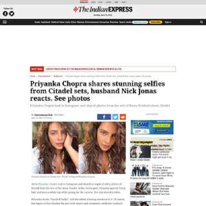 Priyanka Chopra shares stunning selfies from Citadel sets, husband Nick Jonas reacts. See photos