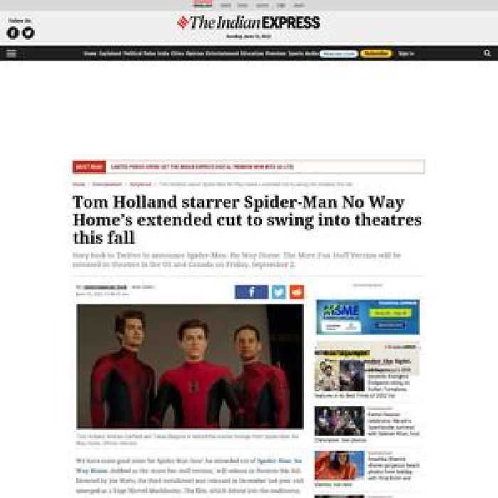 Tom Holland starrer Spider-Man No Way Home’s extended cut to swing into theatres this fall