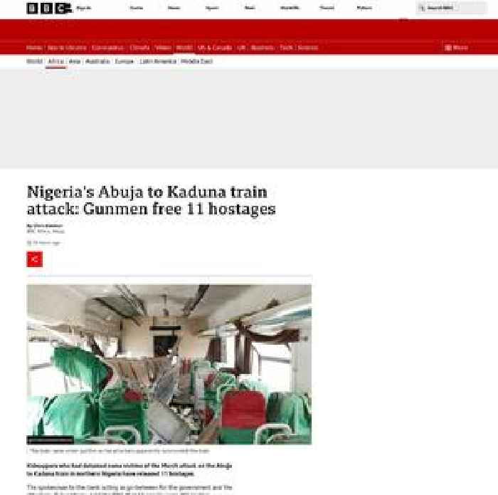 Abuja to Kaduna train attack: Gunmen free 11 hostages