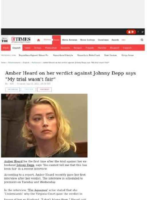 Amber Heard: My trial wasn't fair