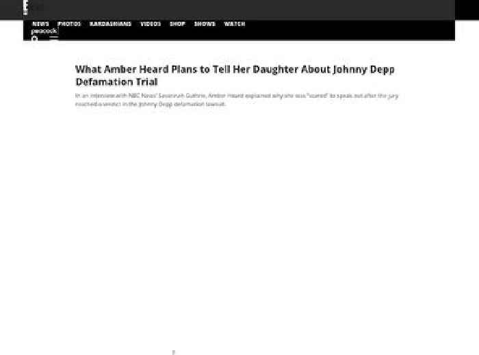 What Amber Heard Plans to Tell Her Daughter About Johnny Depp Defamation Trial