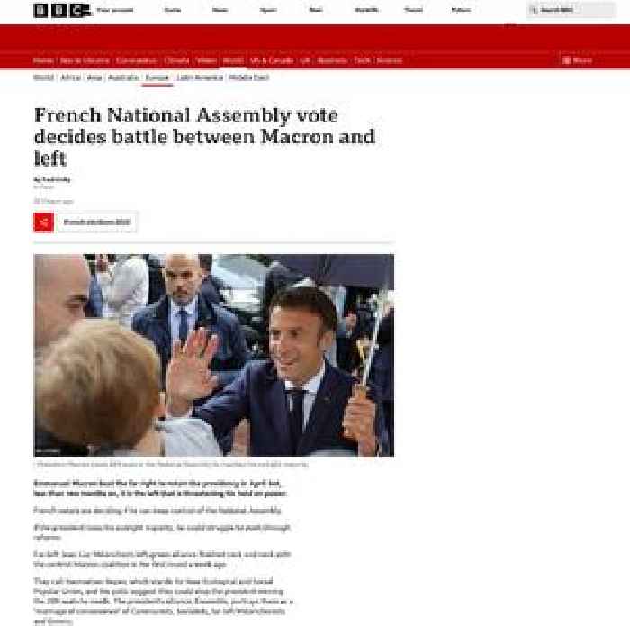 French National Assembly vote decides battle between Macron and left