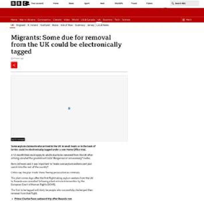 UK reveals plan to electronically tag some migrants