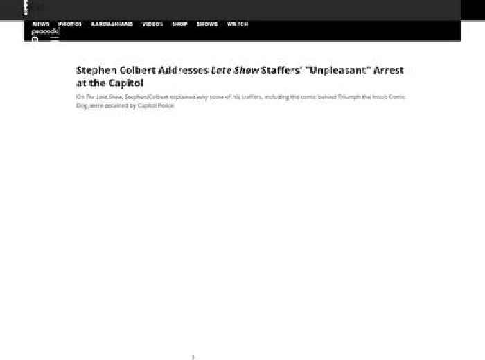Stephen Colbert Addresses Late Show Staffers' 