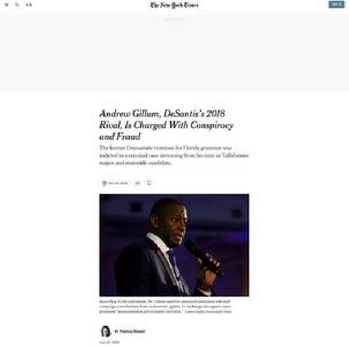 Andrew Gillum, Ron DeSantis’s 2018 Rival, Charged With Conspiracy, Fraud