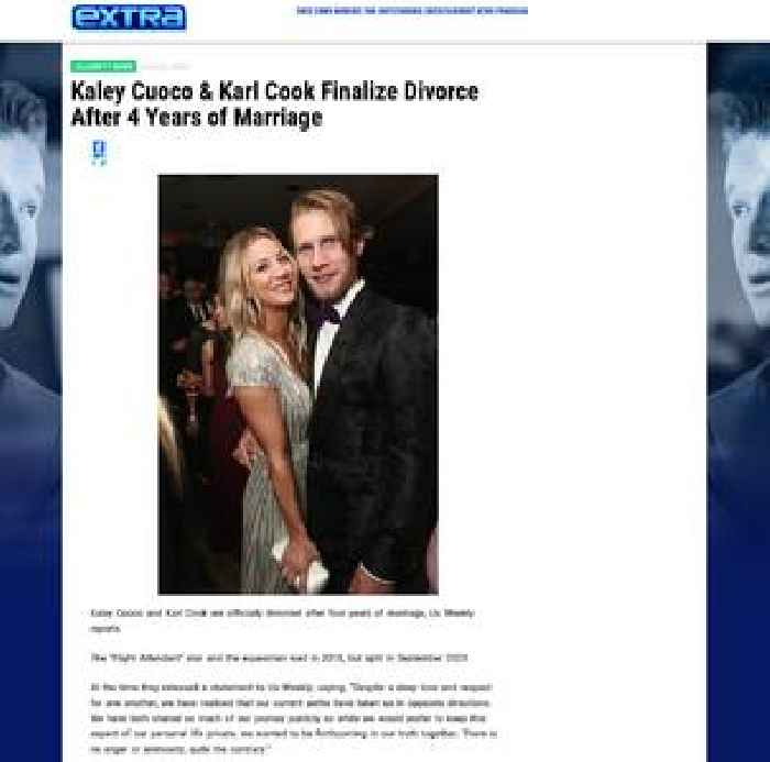 Kaley Cuoco & Karl Cook Finalize Divorce After 4 Years of Marriage