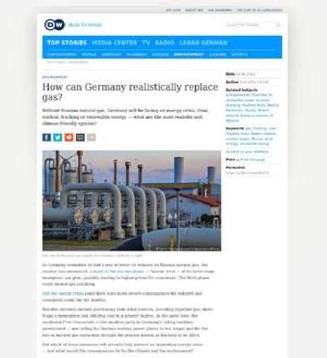How can Germany realistically replace gas?