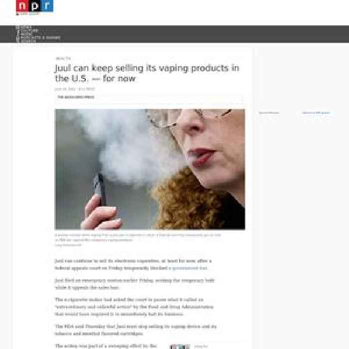 Juul can keep selling its vaping products in the U.S. — for now