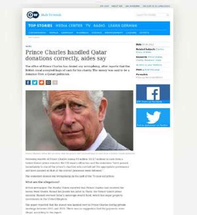 Prince Charles handled Qatar donations correctly, aides say