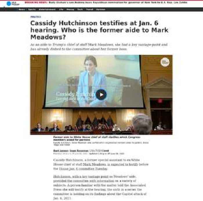 Cassidy Hutchinson to testify at Jan. 6 hearing. Who is the former aide to Mark Meadows?