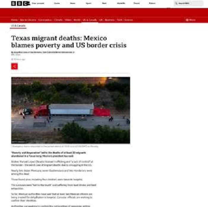Texas migrant deaths: Mexico blames poverty and US border crisis
