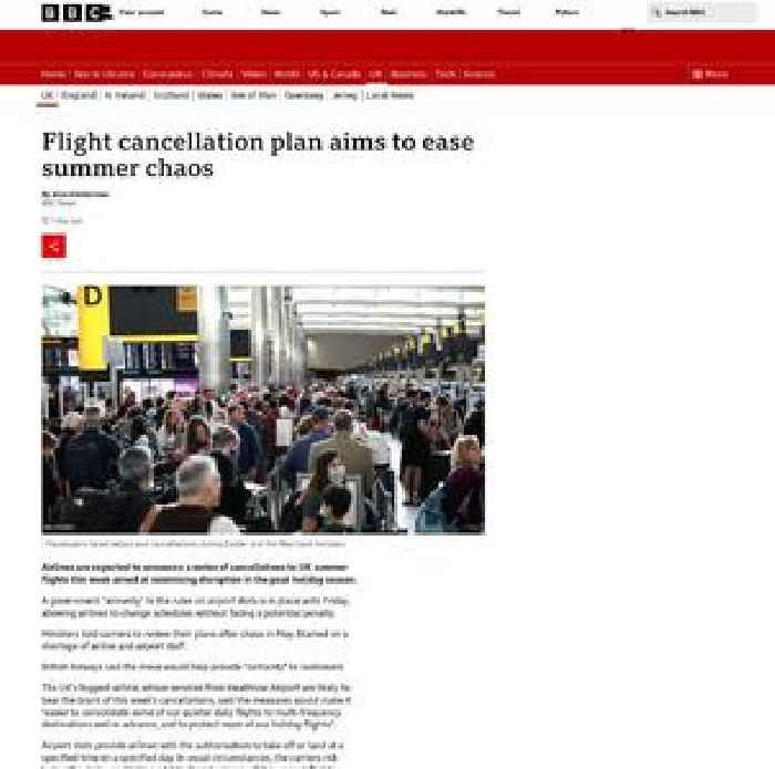 Flight cancellations aim to ease summer chaos
