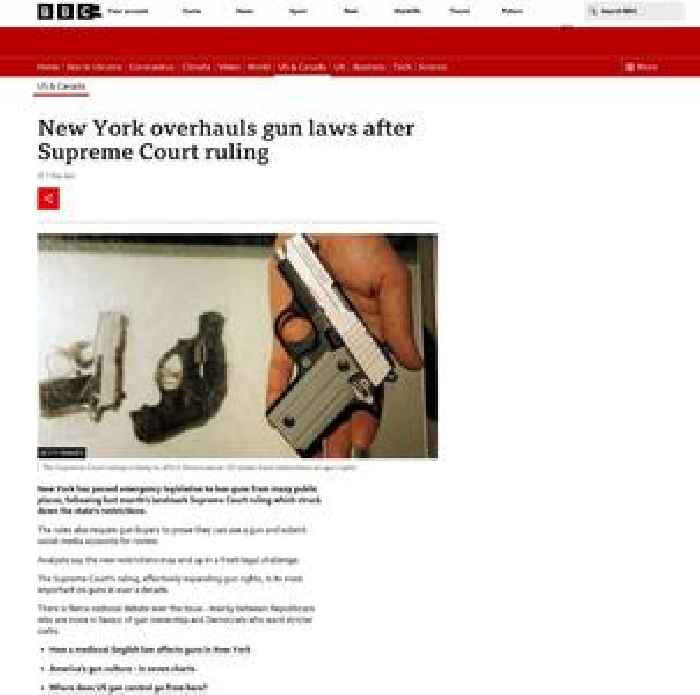 New York overhauls gun laws after Supreme Court ruling