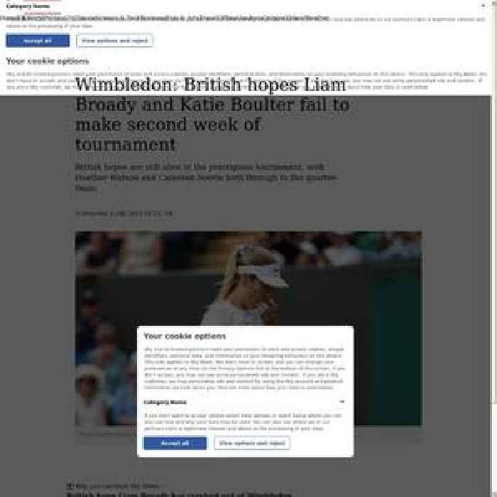 British hopes Broady and Boulter crash out of Wimbledon