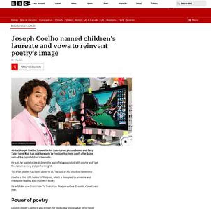 Joseph Coelho named children's laureate and vows to reinvent poetry's image