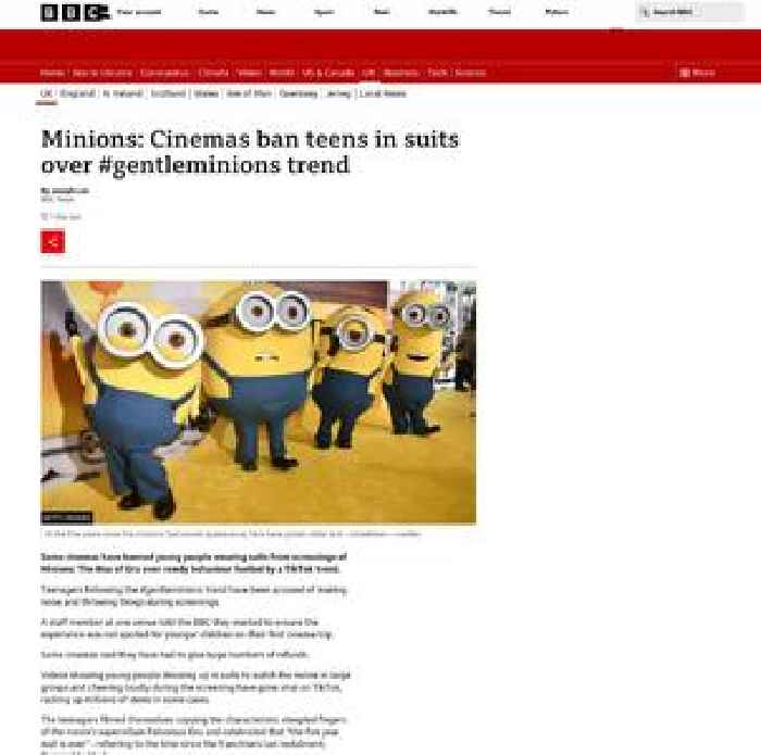 Minions: Cinemas ban teens in suits over #gentleminions trend