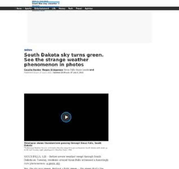 South Dakota sky turns green. See the strange weather phenomenon in photos
