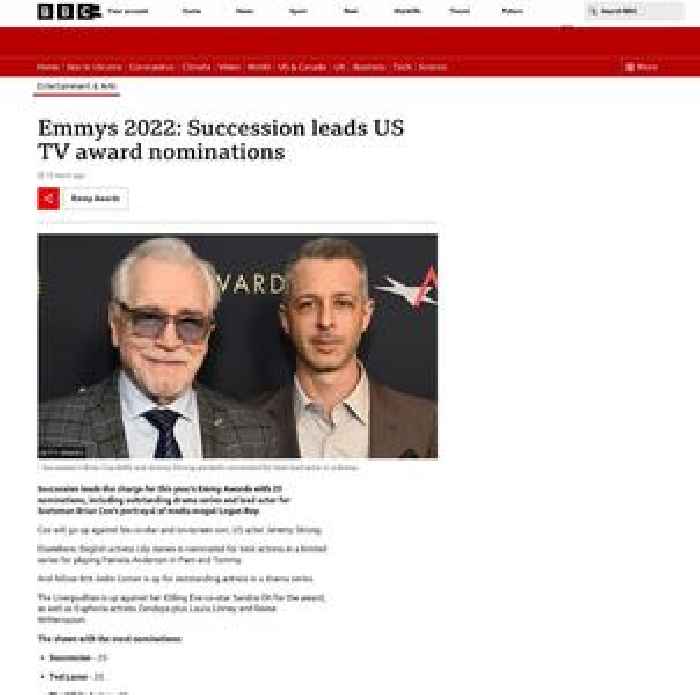 Succession father and son go head to head at Emmys