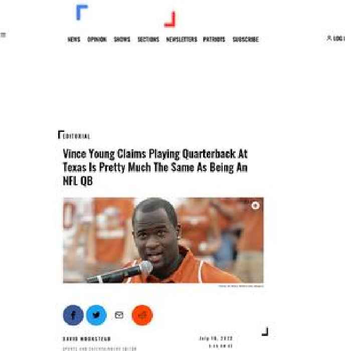 Vince Young Claims Playing At Quarterback Texas Is Pretty Much The Same As Being An NFL QB