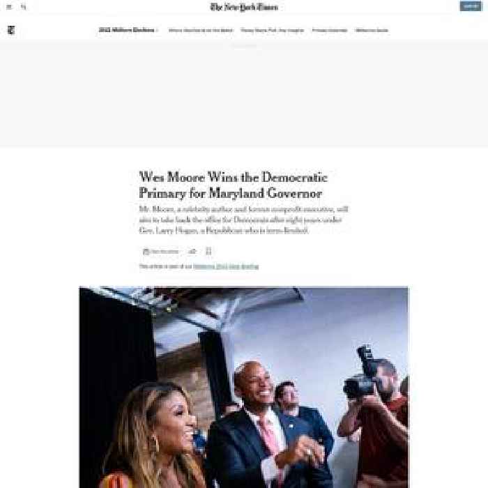 Wes Moore Wins Democratic Primary for Maryland Governor