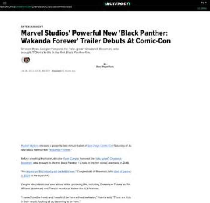 

    Marvel Studios' Powerful New 'Black Panther: Wakanda Forever' Trailer Debuts At Comic-Con

