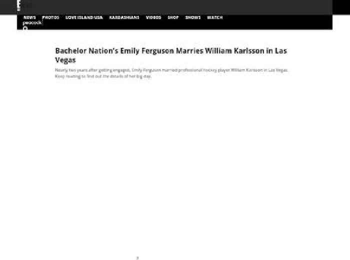 Bachelor Nation's Emily Ferguson Marries William Karlsson in Las Vegas