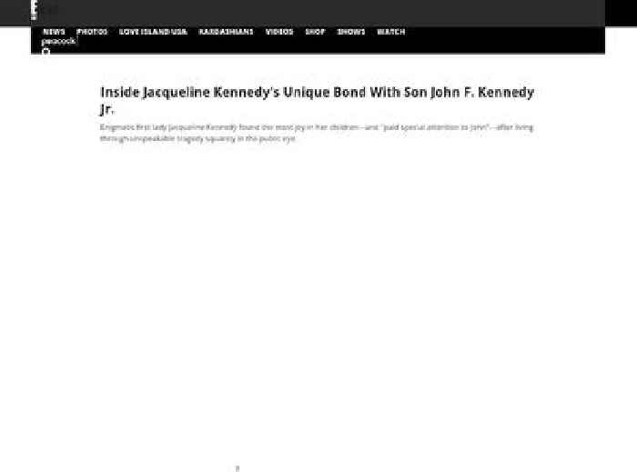 Inside Jacqueline Kennedy's Unique Bond With Son John F. Kennedy Jr.