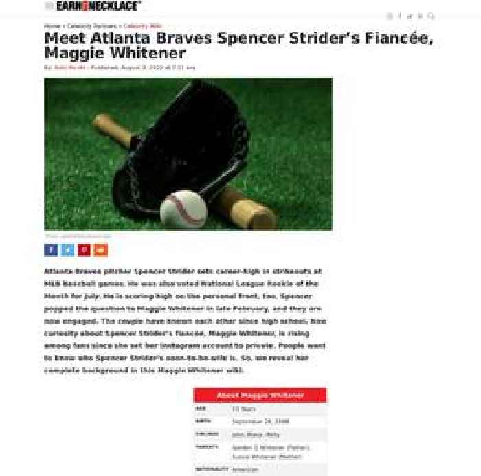 Who is Spencer Strider's wife Maggie Whitener? Atlanta Braves