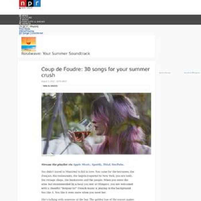 Coup de Foudre: 30 songs for your summer crush