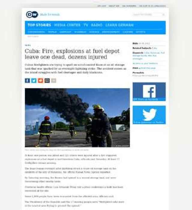 Cuba: Fire, explosions at fuel depot leave dozens injured
