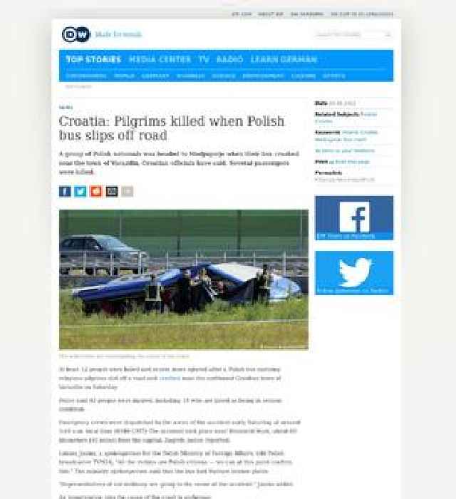 Croatia: Pilgrims killed when Polish bus slips off road