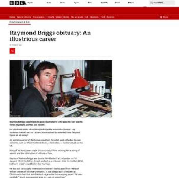 Raymond Briggs obituary: An illustrious career