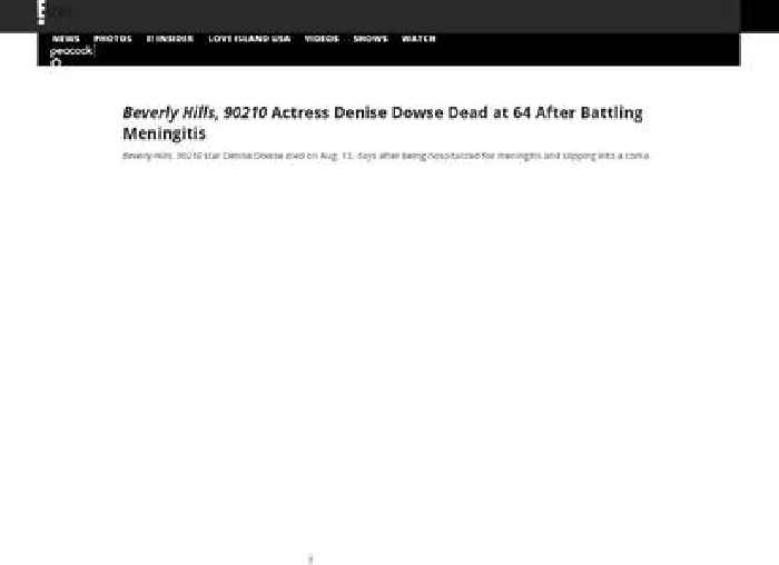 Beverly Hills, 90210 Actress Denise Dowse Dead at 64 After Battling Meningitis