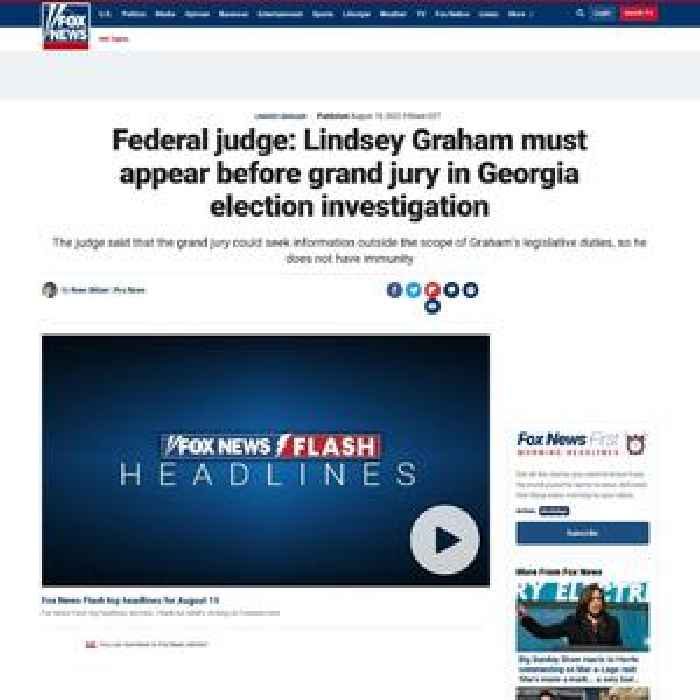 Federal judge: Lindsey Graham must appear before grand jury in Georgia election investigation