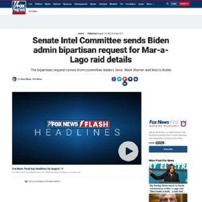 Senate Intel Committee sends Biden admin bipartisan request for Mar-a-Lago raid details