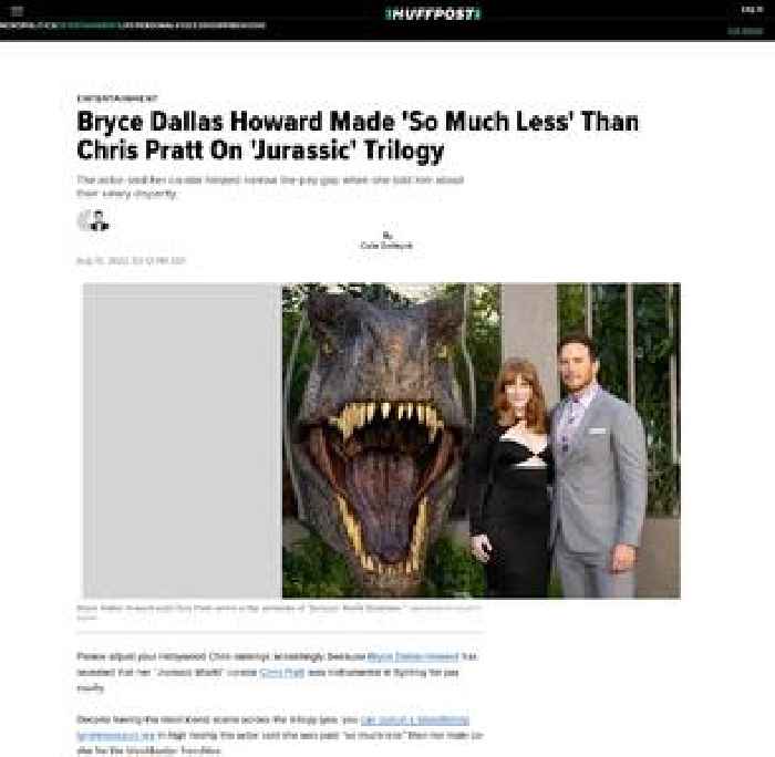 

    Bryce Dallas Howard Made 'So Much Less' Than Chris Pratt On 'Jurassic' Trilogy

