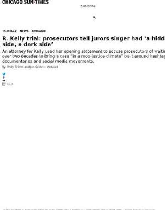 R. Kelly Chicago trial: Opening statements set to begin